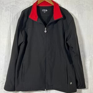 Its Fun To Be Canadian Jacket XXL Black Red Embroidered Canada Spell Out